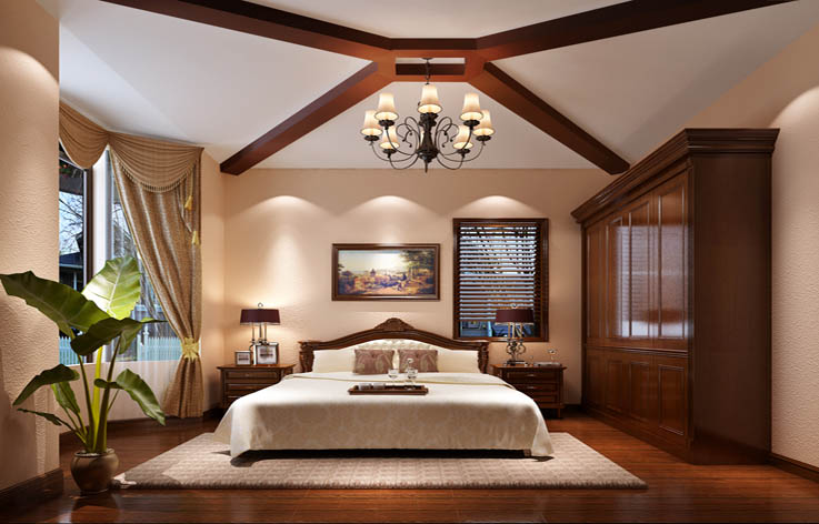 别墅 托斯卡纳 三居 卧室图片来自高度国际装饰宋增会在华亚琉森湖300平米托斯卡纳的分享