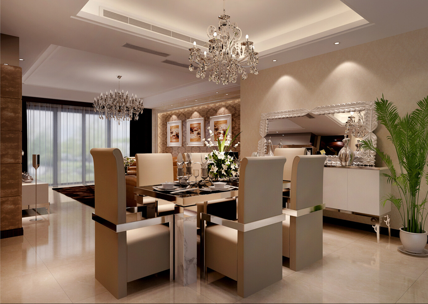 尚海湾 装修设计 现代风格 腾龙设计 林财表作品 餐厅图片来自腾龙设计在尚海湾四房装修现代风格设计的分享