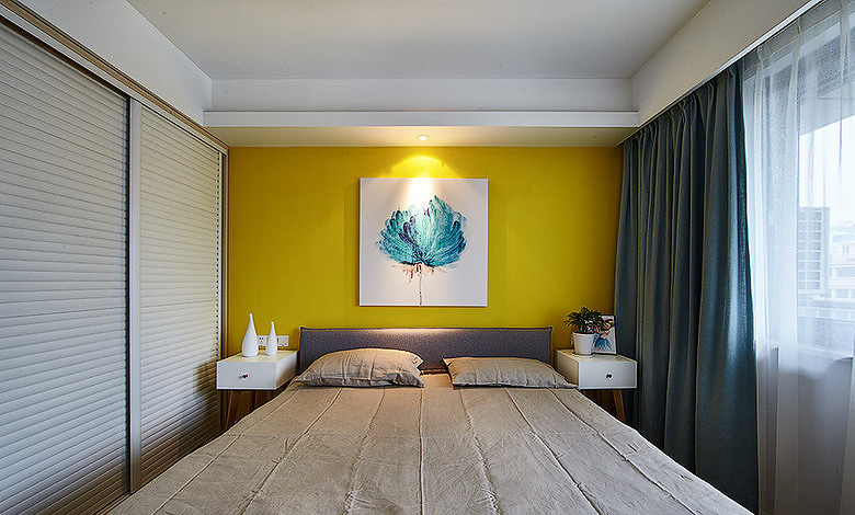 卧室图片来自家装大管家在色彩填充 86平现代简约淡雅两居的分享