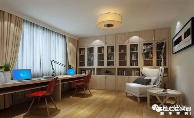 简约 日式 三居室 实创装饰 旧房改造 80后 书房图片来自北京实创装饰在125平米日系小品木制馨香的分享