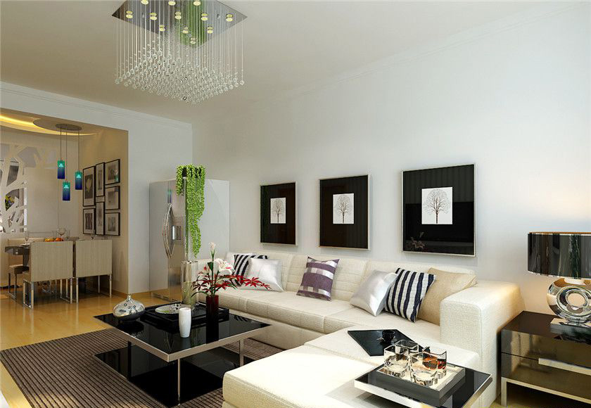 简约 二居 白领 收纳 80后 小资 客厅图片来自实创装饰百灵在唯美清新90㎡ 空间设计的分享