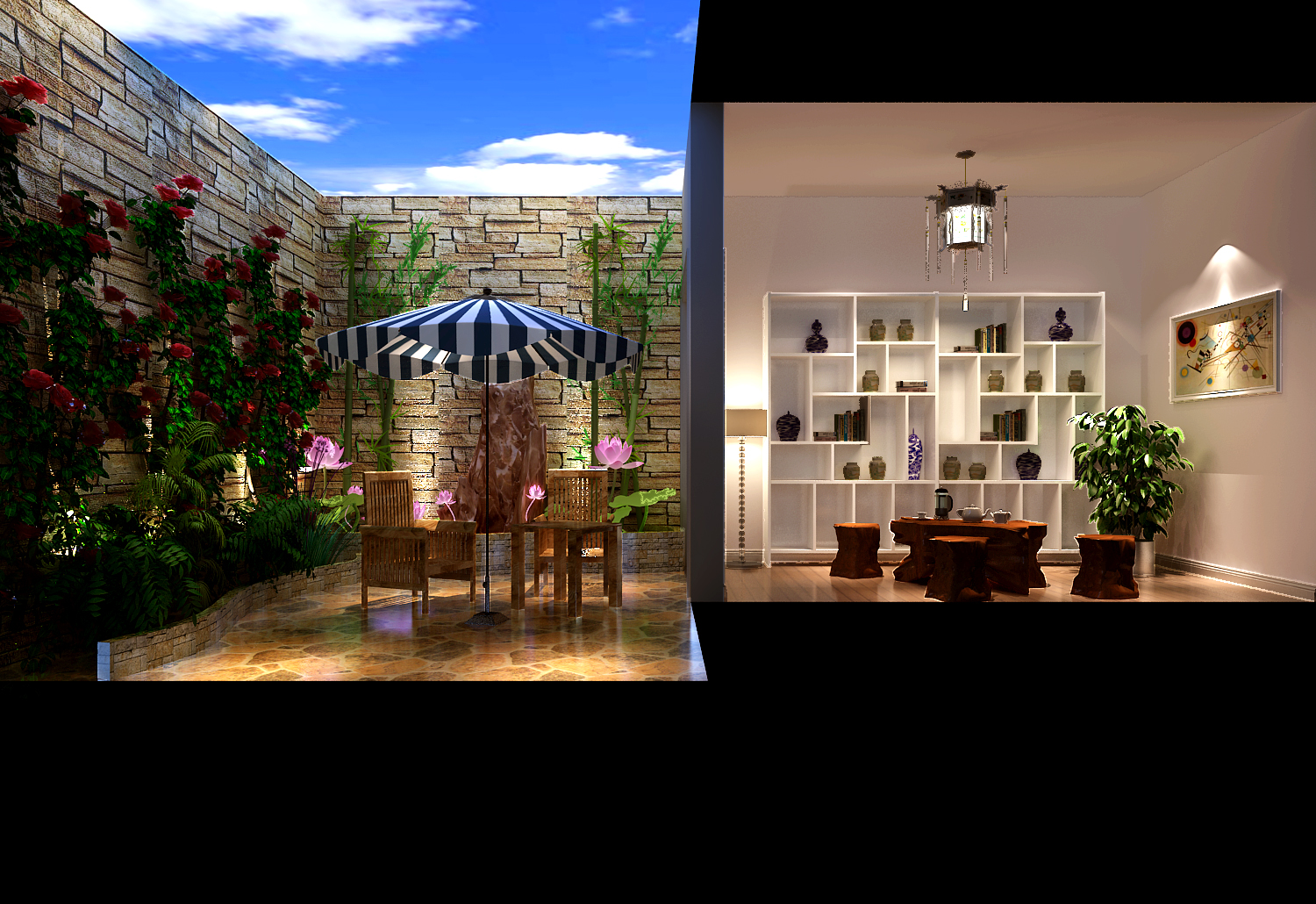 一层带地下 公寓 现代 简约 阳台图片来自高度国际装饰宋增会在K2-百合湾 140平米现代简约的分享