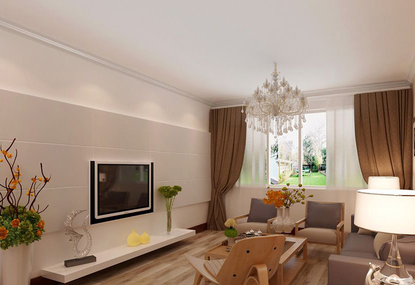 简约 欧式 三居 白领 收纳 80后 小资 客厅图片来自实创装饰百灵在美好家园  116㎡  装修设计的分享