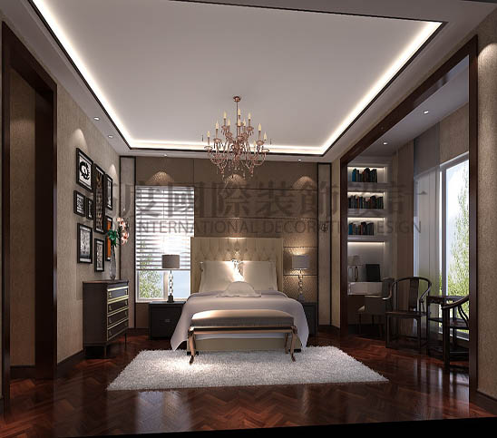 四居 港式 平层 卧室图片来自高度国际装饰宋增会在西山壹号院360平米港式的分享