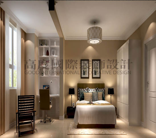 现代 简约 三居 公寓 卧室图片来自高度国际装饰宋增会在影人四季151平米现代简约的分享