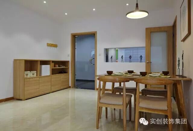 简约 日式 三居室 实创装饰 旧房改造 80后 餐厅图片来自北京实创装饰在125平米日系小品木制馨香的分享