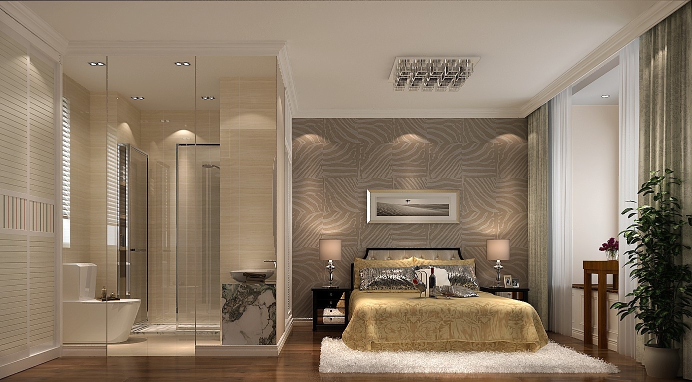 二居 公寓 现代 简约 卧室图片来自高度国际装饰宋增会在鲁能七号院89平米现代简约的分享