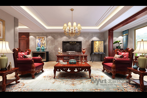 客厅图片来自北京铭艺-Myart-大飞在瀚唐-190-新中式的分享