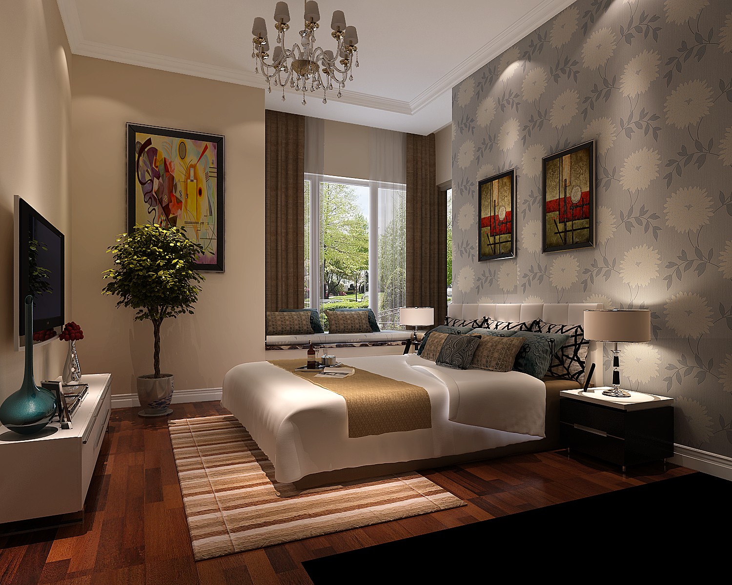 二居 简约 公寓 改装 卧室图片来自高度国际装饰宋增会在正源尚风尚水70平米简约风格改装的分享