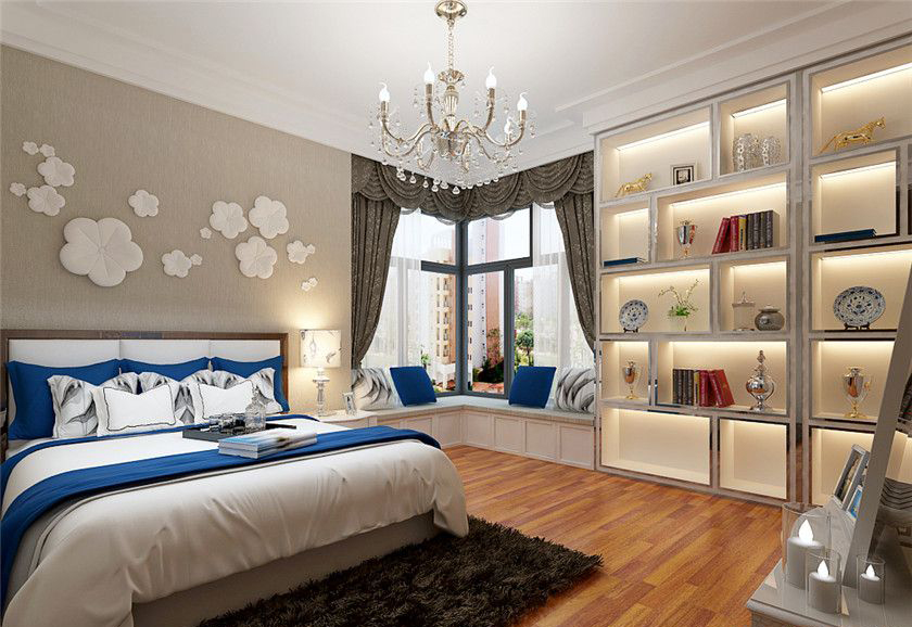 简约 三居 白领 收纳 旧房改造 80后 小资 卧室图片来自实创装饰百灵在舒适、温馨 160平米装修的分享
