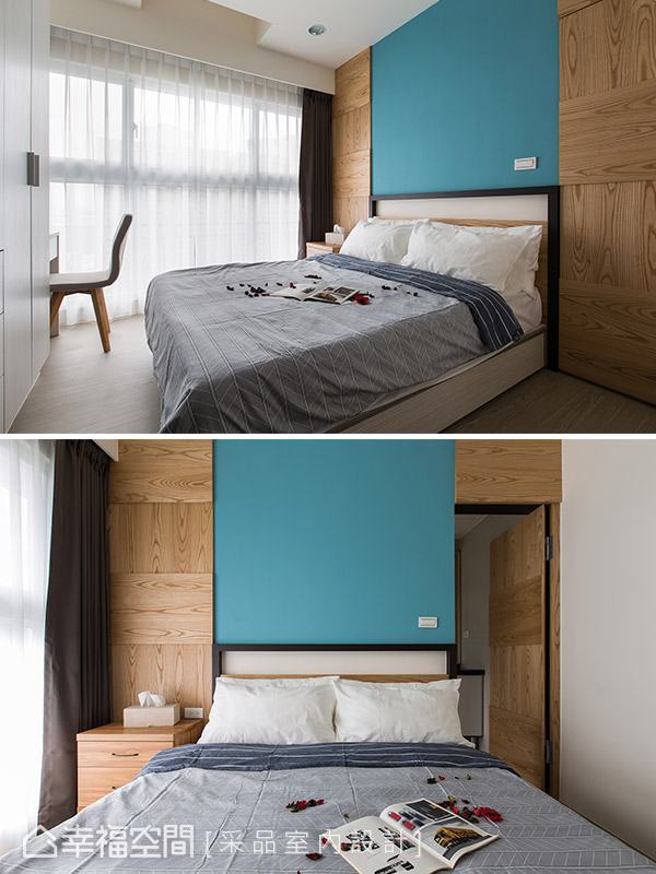 北欧 三居 收纳 简约 卧室图片来自幸福空间在149平暖暖北欧风疗愈系居宅的分享