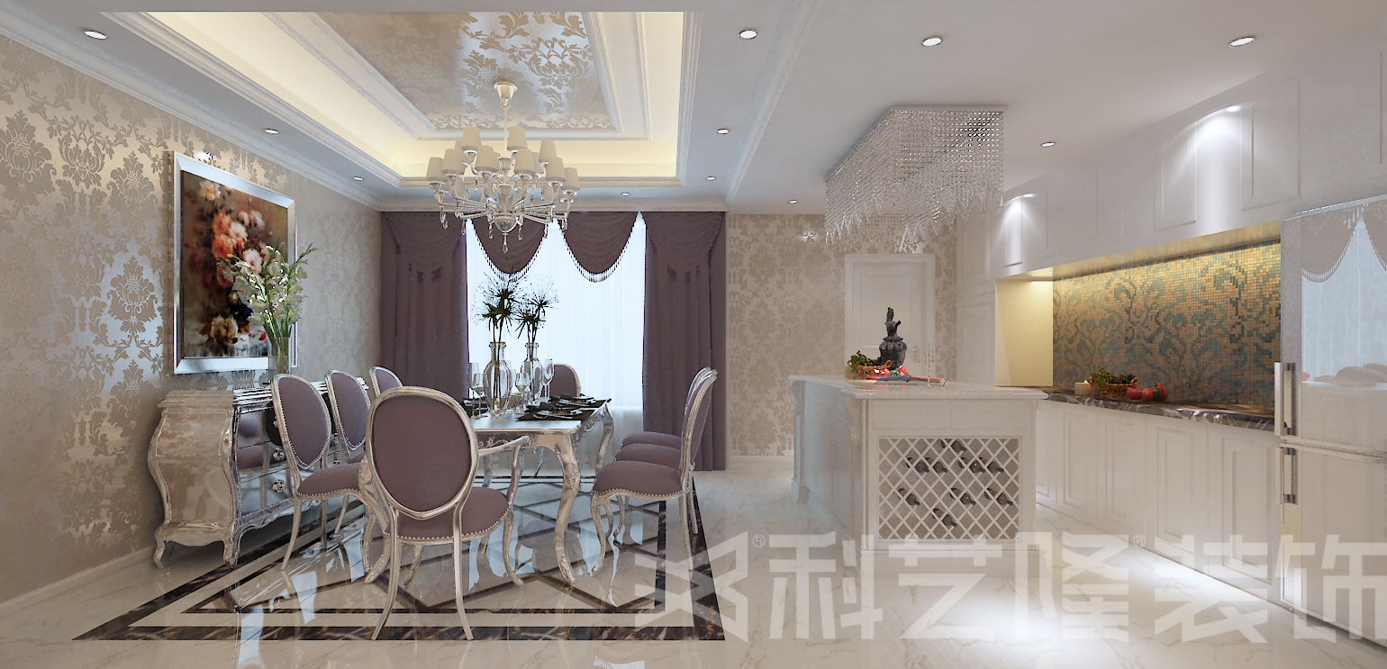 餐厅图片来自天津科艺隆装饰在远洋万和城-欧式风格-240㎡的分享