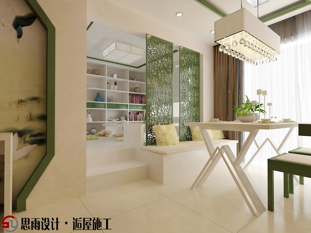 北京二手房 北京老房 北京别墅 客厅图片来自思雨易居设计-包国俊在《荷下生辉》140平米清新新中式的分享