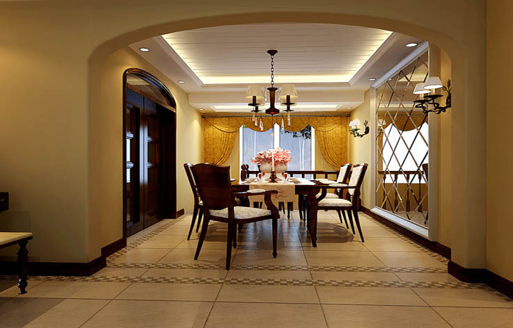地中海 三居 洋房 白领 收纳 80后 小资 餐厅图片来自北京高度国际---小吴在180㎡托斯卡纳风格洋房的分享