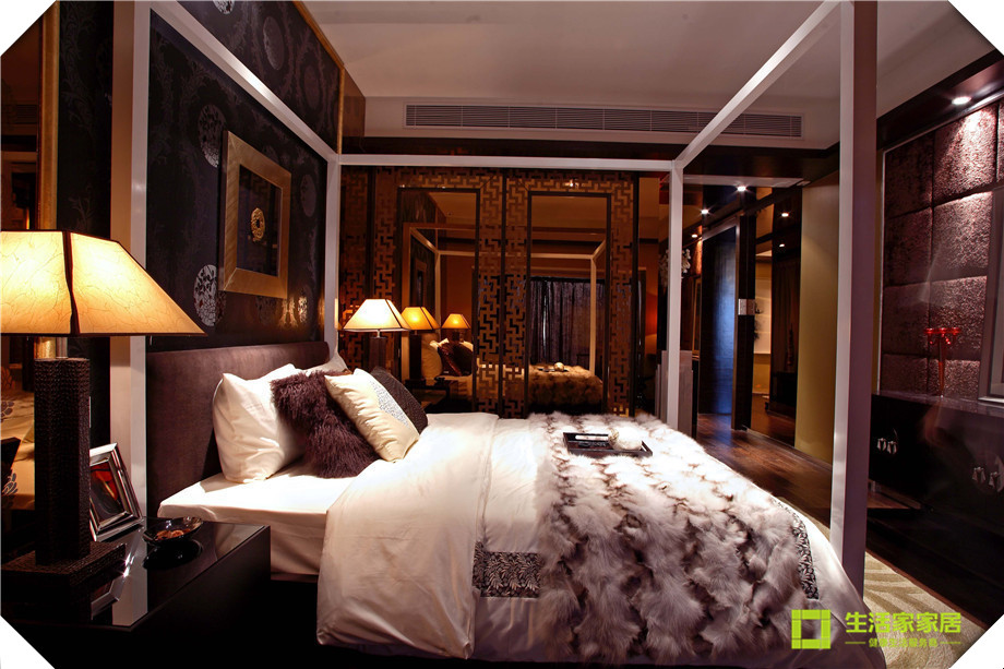 卧室图片来自天津生活家健康整体家装在南益名士华庭，新中式风格！的分享