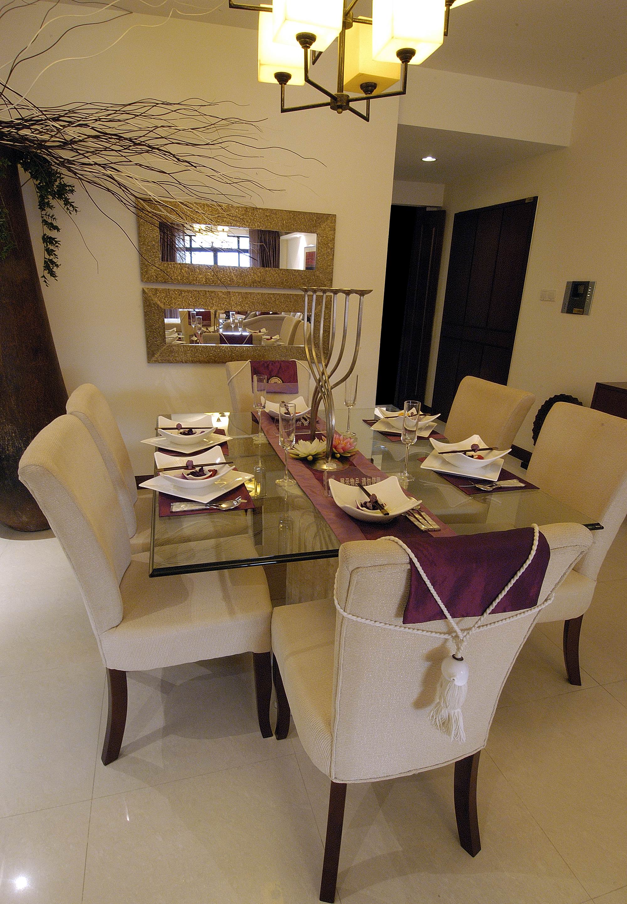 公寓 中式 餐厅图片来自紫禁尚品国际装饰小孔在中式风格泛海国际案例的分享