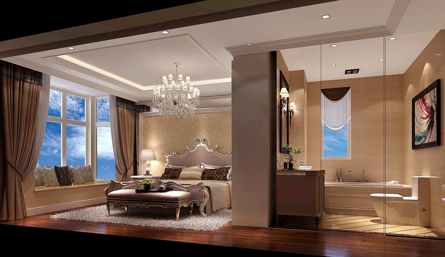 公寓 中式 卧室图片来自高度国际装饰宋增会在国风美唐135平米中式风格的分享