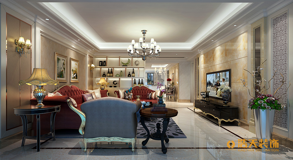 新古典风格 客厅图片来自深圳市浩天装饰在天御香山豪庭-新古典风格的分享