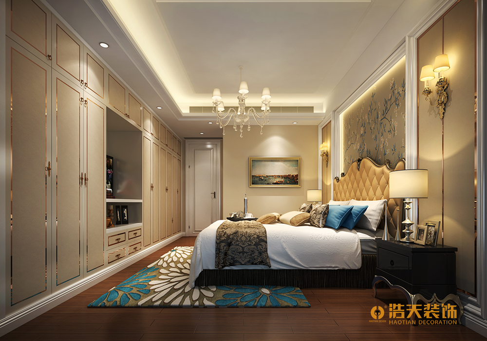 新古典风格 卧室图片来自深圳市浩天装饰在天御香山豪庭-新古典风格的分享