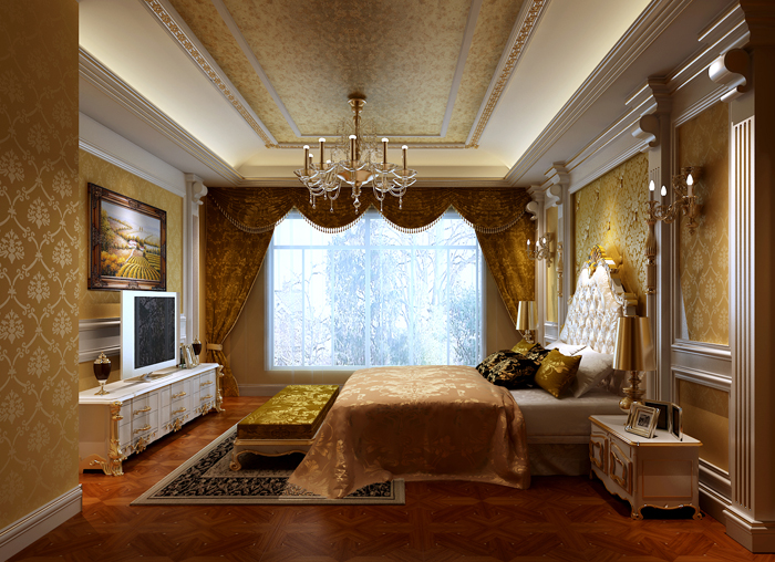 三居 公寓 欧式 卧室图片来自高度国际装饰宋增会在润泽公馆144平米欧式的分享