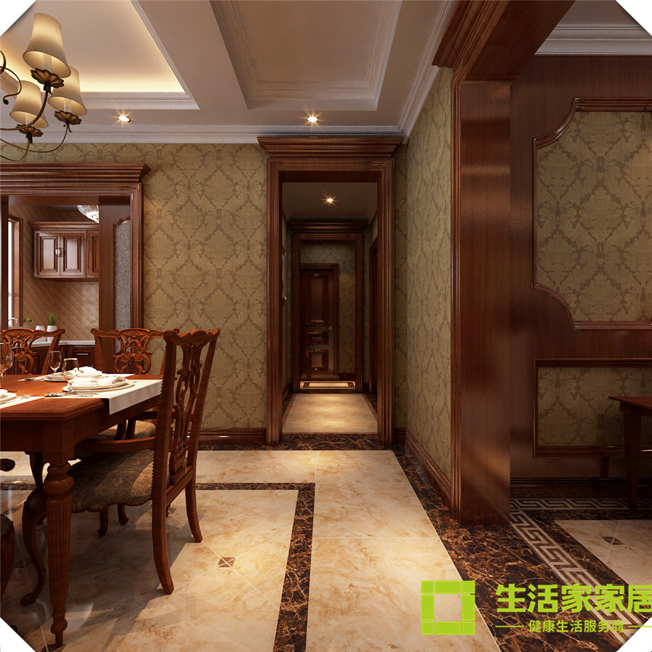 餐厅图片来自天津生活家健康整体家装在海河大观，新中式风格！的分享