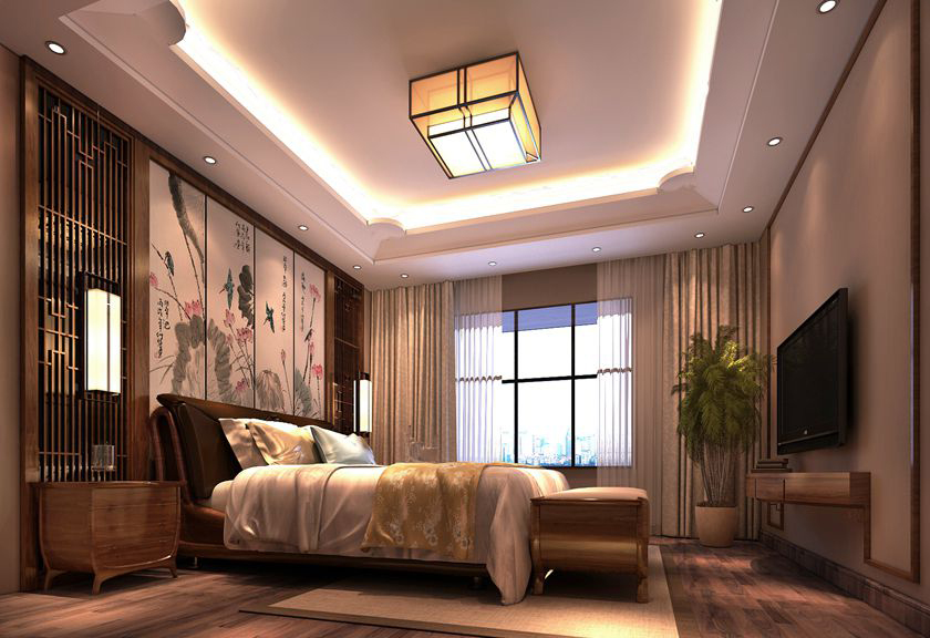 中式 三居 白领 收纳 80后 小资 卧室图片来自实创装饰百灵在韵味十足的中式风格家的分享