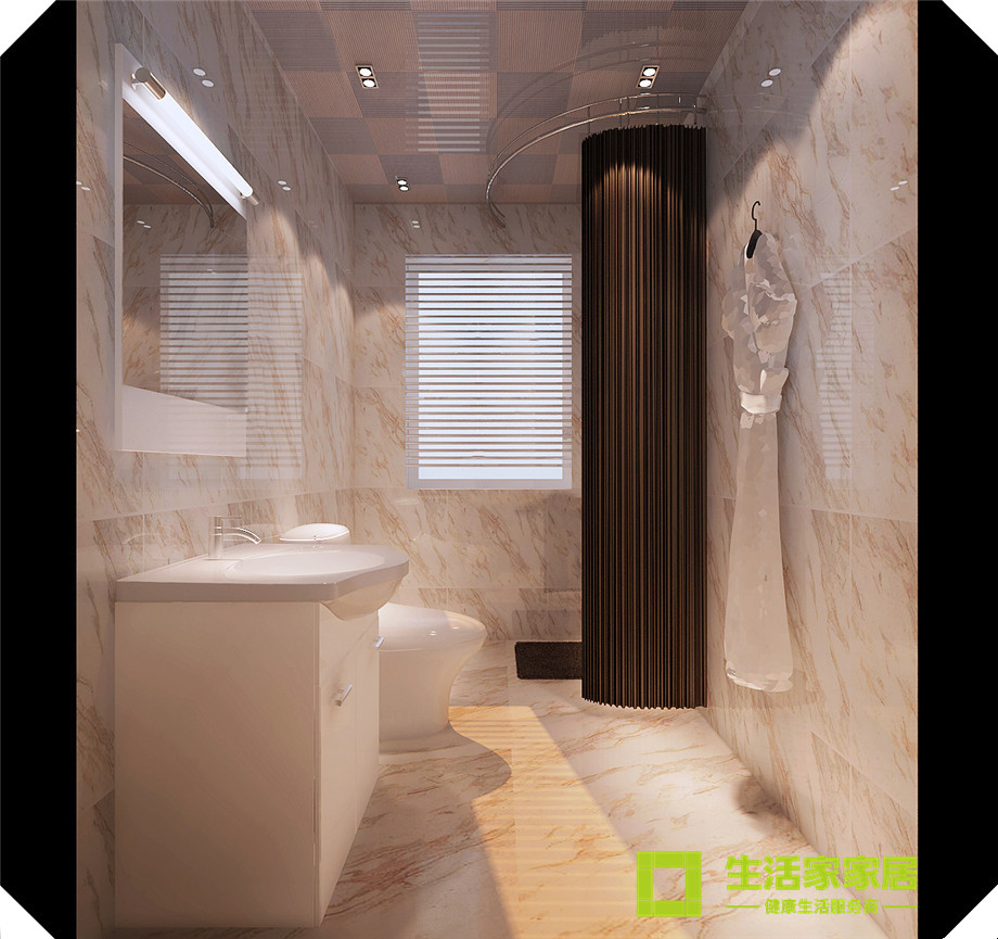 卫生间图片来自天津生活家健康整体家装在阳光晶典，新中式风格！的分享