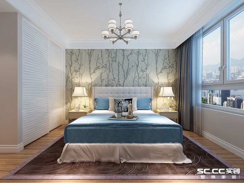 现代 复式 美兰湖 卧室图片来自实创装饰上海公司在170平复式现代风格小资装修设计的分享