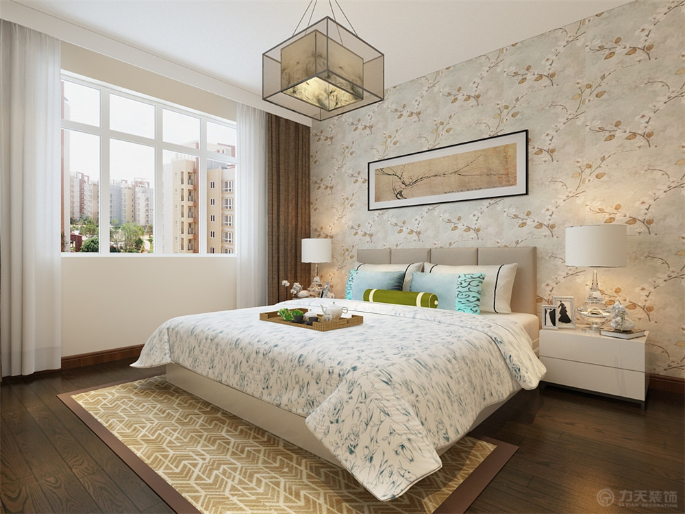 新中式 卧室图片来自阳光力天装饰梦想家更爱家在新中式 程光里 100㎡的分享