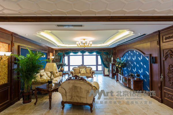 客厅图片来自北京铭艺-Myart-大飞在紫晶悦城-美式-224的分享