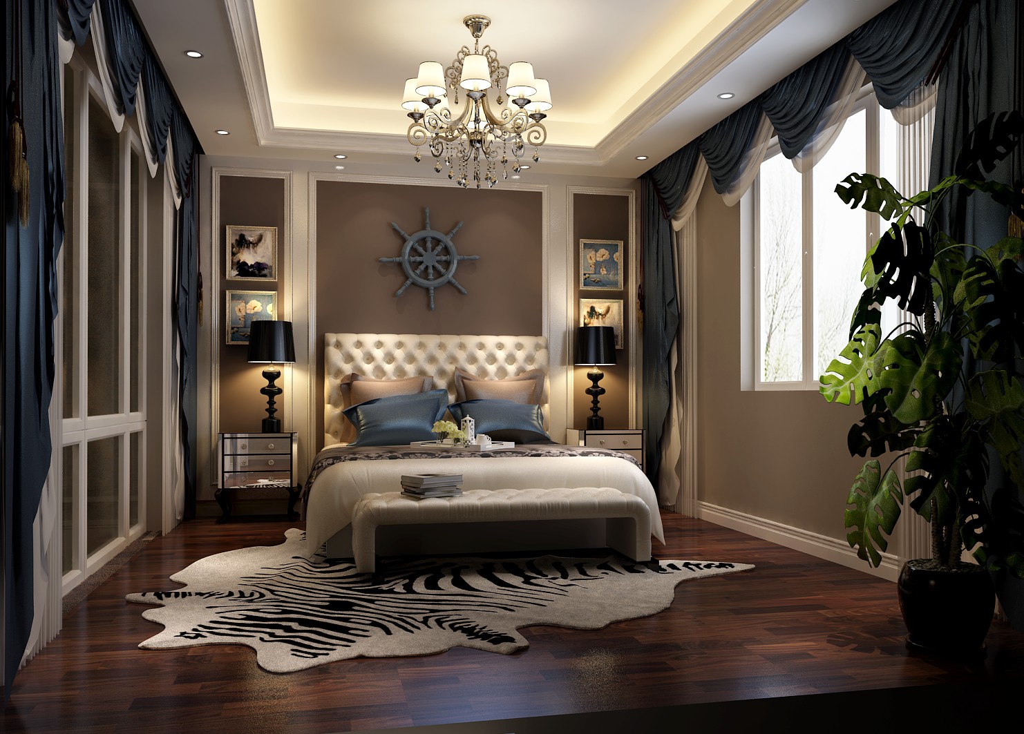 卧室图片来自高度国际装饰宋增会在长阳半岛别墅256平米欧式的分享