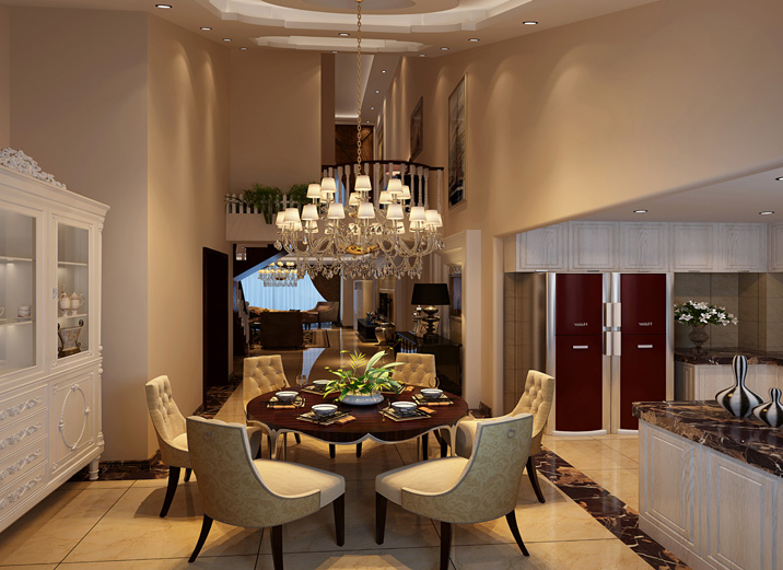 别墅 欧式奢华 豪华富丽 高贵典雅 餐厅图片来自实创装饰集团广州公司在盛翠华庭的分享