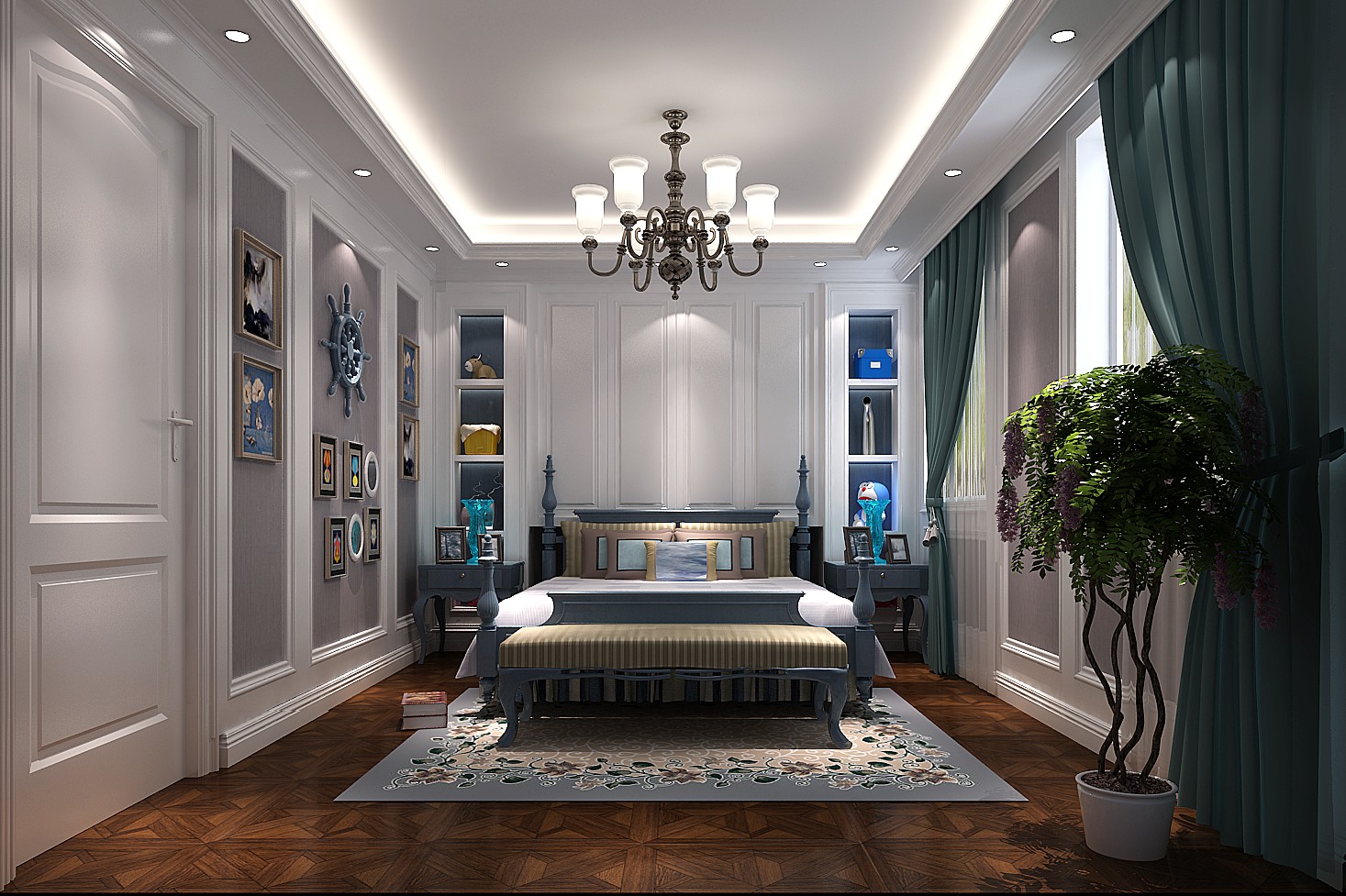 卧室图片来自高度国际装饰宋增会在双珑原著235平米欧式的分享
