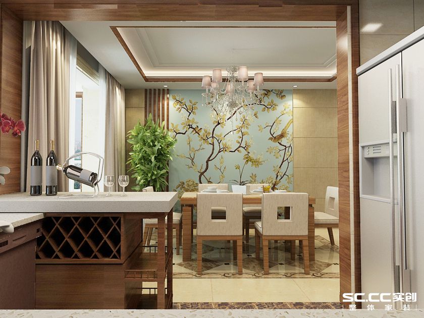 美式风格 二手房装修 餐厅图片来自实创装饰上海公司在徐汇百汇园素雅小美风装修设计的分享