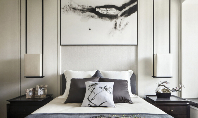 三居 新中式风格 实创装饰 客厅图片来自上海实创-装修设计效果图在新中式风格细线条内敛的空间的分享