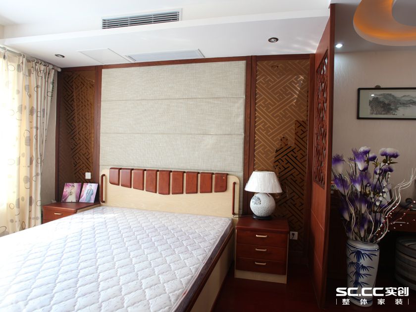 新中式风格 三居 旧房改造 卧室图片来自实创装饰上海公司在祥和公寓177平新中式老房装修的分享