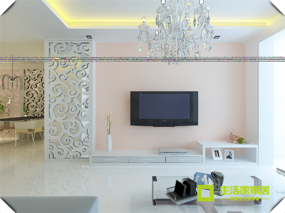客厅图片来自天津生活家健康整体家装在保利上河雅颂，现代简约风格！的分享
