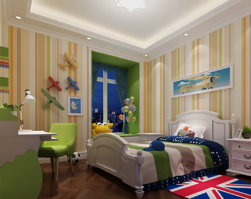 欧式 混搭 白领 80后 小资 儿童房图片来自武汉赫伦美筑设计在宜昌维多利亚港湾的分享