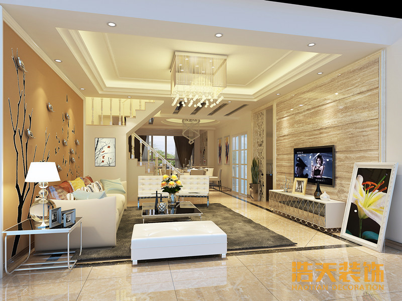 客厅图片来自深圳市浩天装饰在龙岗熙和园的分享