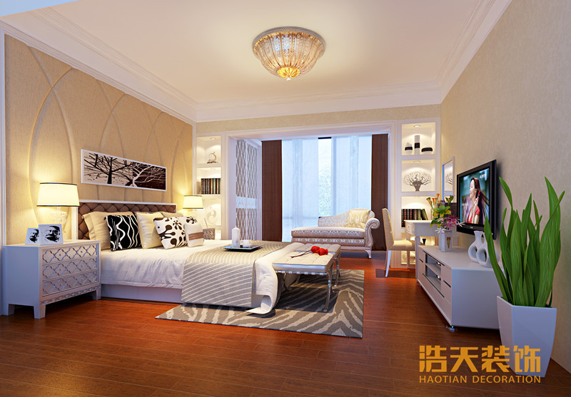 卧室图片来自深圳市浩天装饰在龙岗熙和园的分享