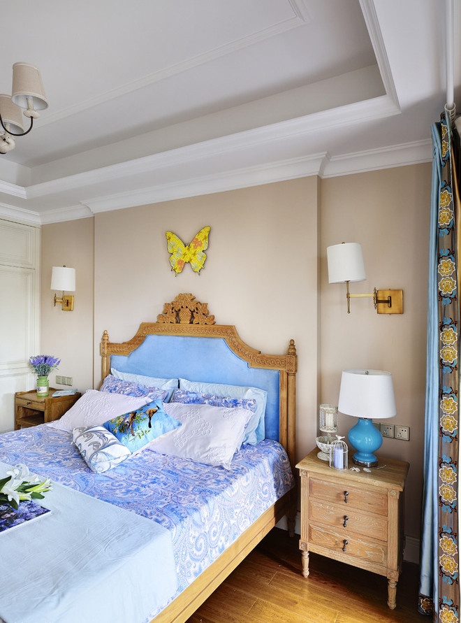 旧房改造 80后 小资 三居 卧室图片来自过家家装饰在180平米美式乡村风格的分享