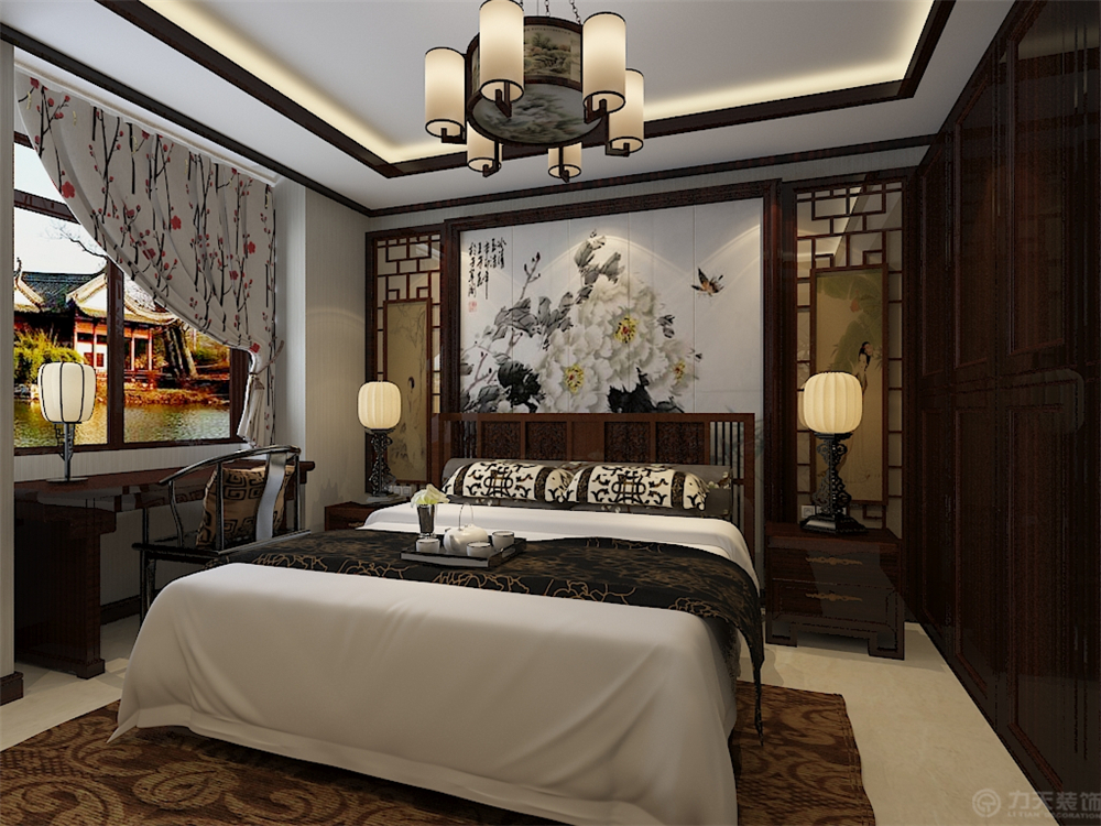 三居 卧室图片来自阳光力天装饰糖宝儿在中式风格 | 中冶贤德公馆 三居的分享