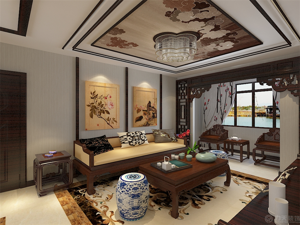 三居 客厅图片来自阳光力天装饰糖宝儿在中式风格 | 中冶贤德公馆 三居的分享