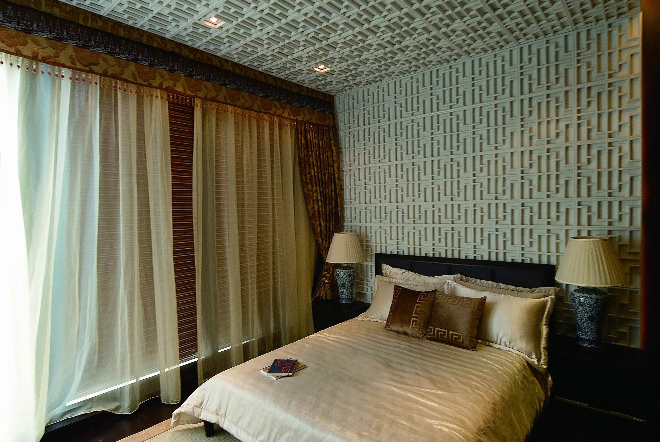 公寓 中式 卧室图片来自紫禁尚品国际装饰小孔在中式华银天鹅湖案例的分享