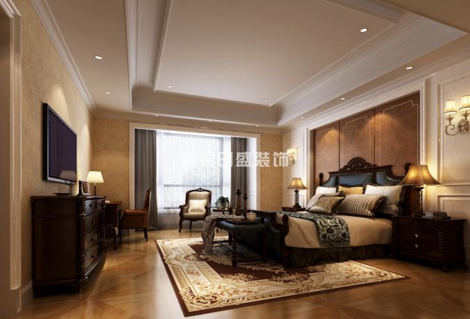 东易日盛 美式 新古典 别墅 卧室图片来自长沙东易日盛装饰在保利国际-美式新古典风格的分享