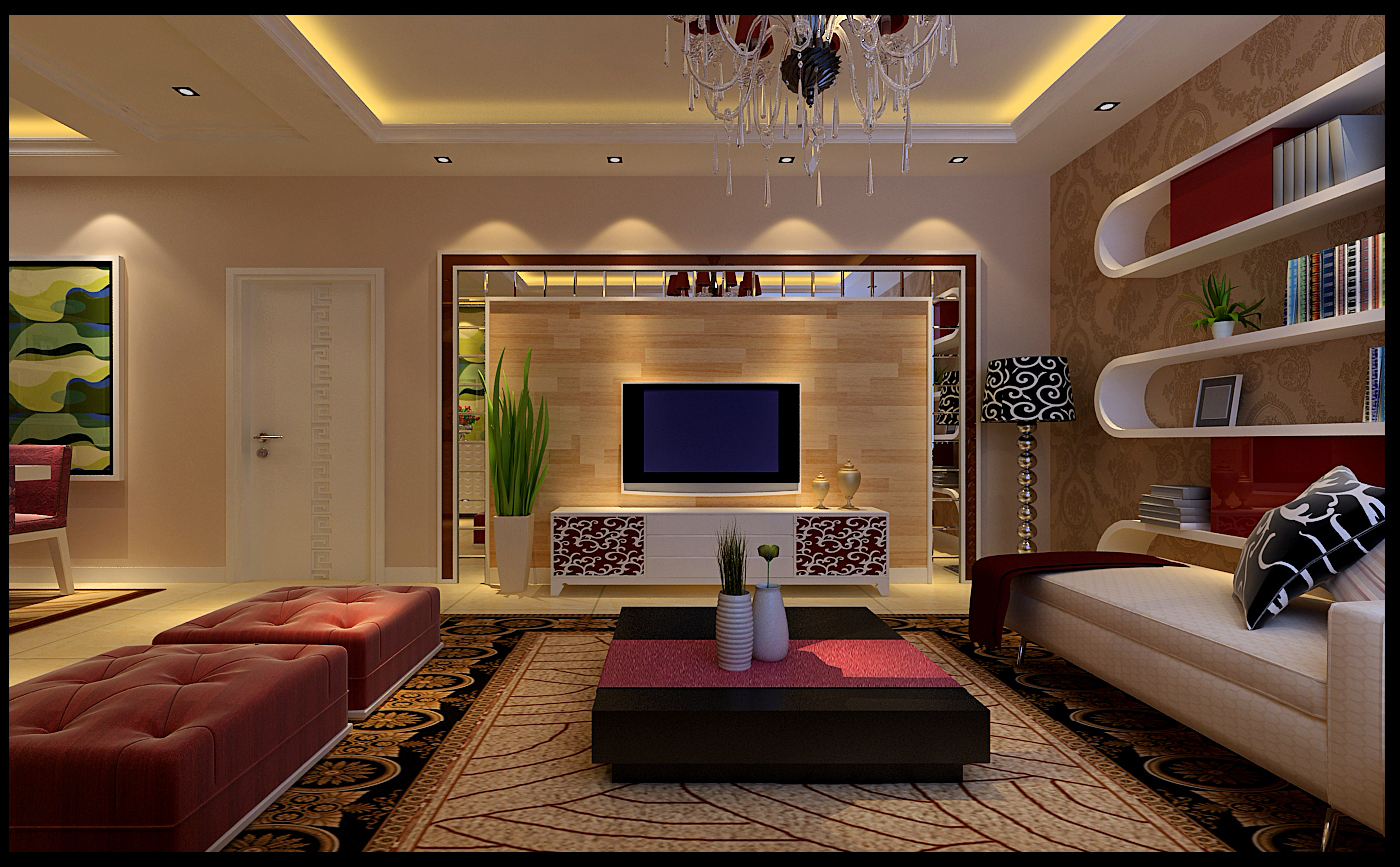 两居室 国宾中心 现代风格 装修 效果图 客厅图片来自张樂在利达国宾中心两居室现代风格装修的分享