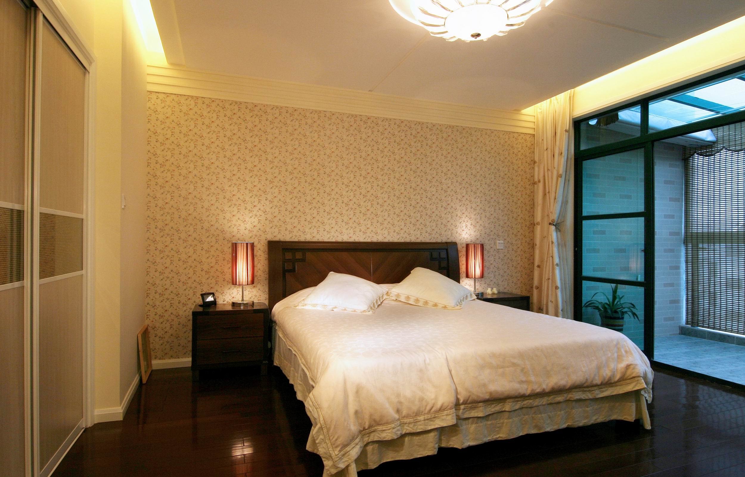 公寓 中式 卧室图片来自紫禁尚品国际装饰小孔在中式风格华贸城案例的分享