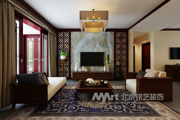 客厅图片来自北京铭艺-Myart-大飞在盛邦大都会-139-中式的分享