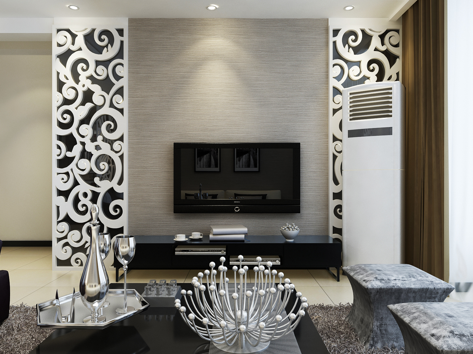现代 二居 金地檀溪 客厅图片来自百家设计小刘在金地檀溪88平现代风格设计的分享