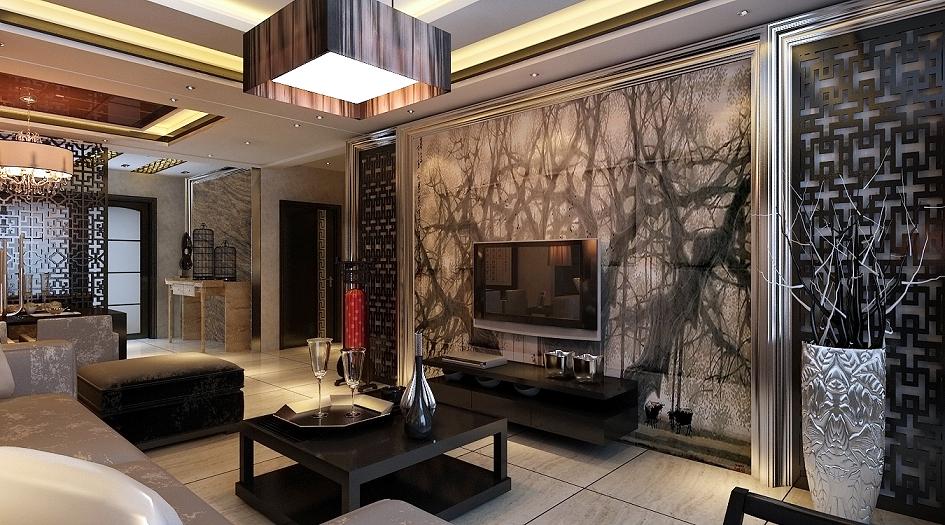 二居 保利康桥 新中式 客厅图片来自百家设计小刘在保利康桥97平新中式风格的分享